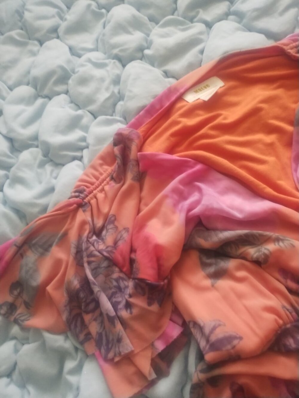Asymmetrical ruched waist floral maxi dress - Picture 3 of 4